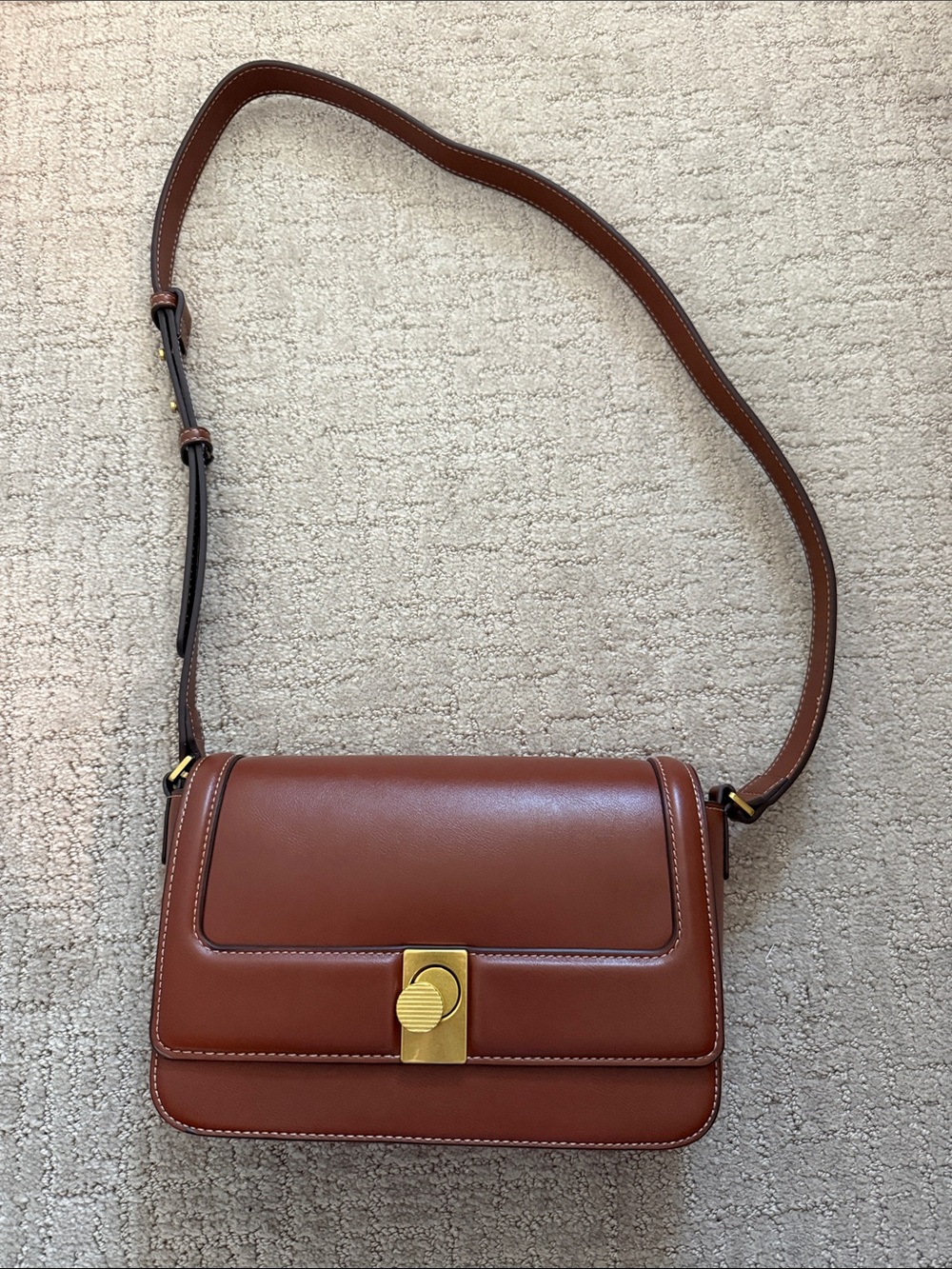 Classic Brown Leather Crossbody Bag - Women's Shoulder Purse